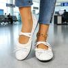 Girls Mary Jane Flats Double Buckle Straps Lace Trim Ballet Shoes Soft Sole Casual Slip On Footwear for Kids