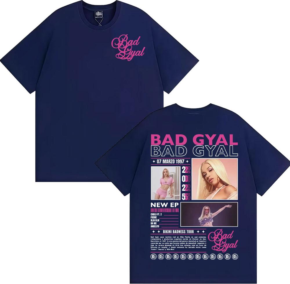 Bad Gyal Bikini Badness Tour 2025 Graphic T-shirts Men Women Fashion Aesthetic Short Sleeve T Shirts Comfort 100% Cotton T Shirt