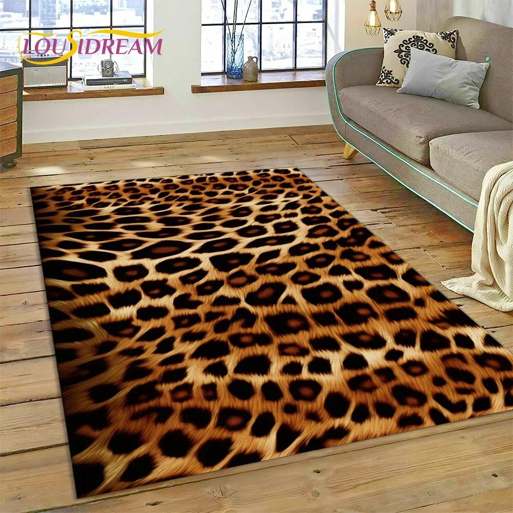Colorful Zebra Stripe Leopard Tiger Carpet Rug for Bedroom Living Room Home Sofa Decoration,Children Game Large Decor Floor Mat