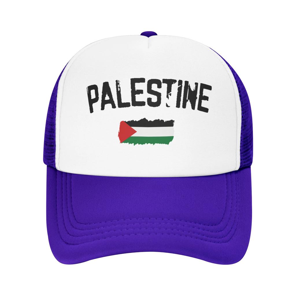 Palestine Flag  Mesh Baseball Caps Adult Fashion Sun Hat  Hat Adjustable Summer Trucker Hat