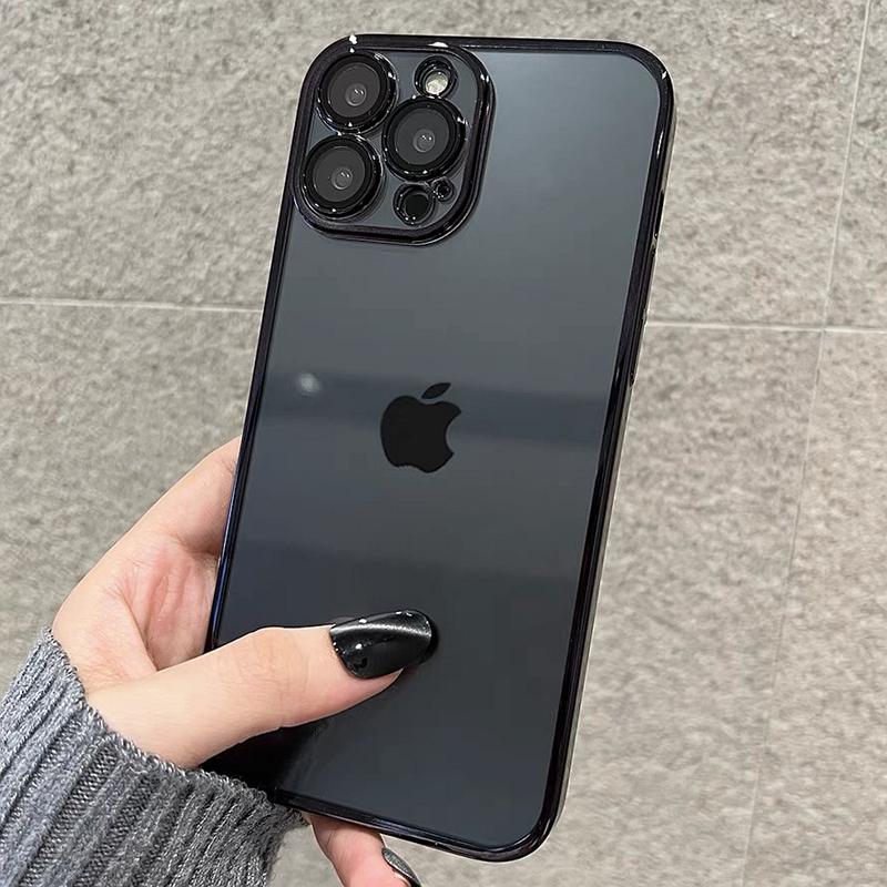 Luxury Electroplated Silicone Phone Case For iPhone 11 12 13 14 15 Pro Max Xs XR Max 7 8 Plus Mini Soft Transparent Cover