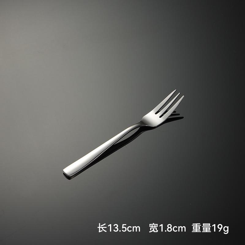 Stainless steel square handle western tableware knife fork spoon gift C007 multi-specification cloth wheel polishing steak knife