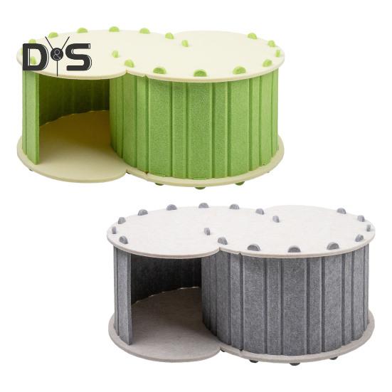 Large Cat Tunnel Bed Felt Cat Nest Detachable Cat Hideaway Nap Rest Bed Cat Cave House Pet Playing Tunnel