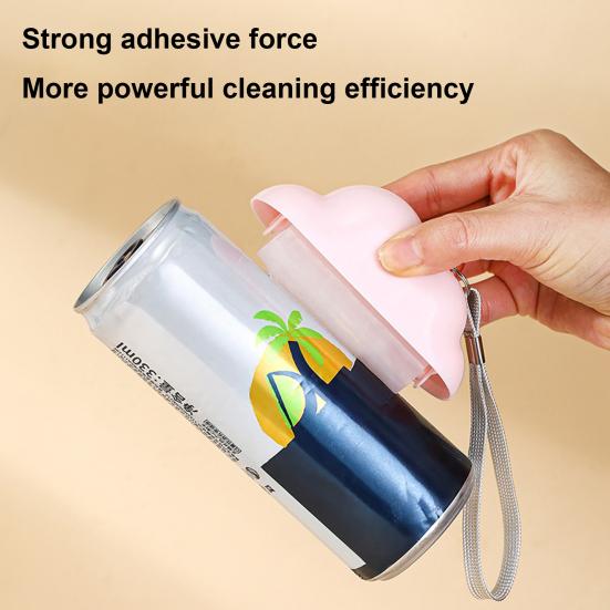 Lint Roller Cloud Shape Reusable Sticky Pet Hair Remover with Lanyard Easy Washable Dust-Proof