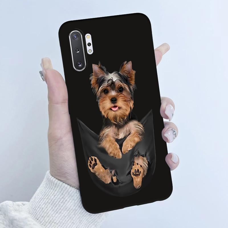 For Samsung Galaxy Note 10 Plus N970F N975F Phone Case Butterfly Flower Girl Design Soft Silicone TPU Back Housing Note10 Covers
