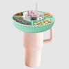 Spill proof Snacks Plate with Cover Practical Snacks Storage Container Cup Plate