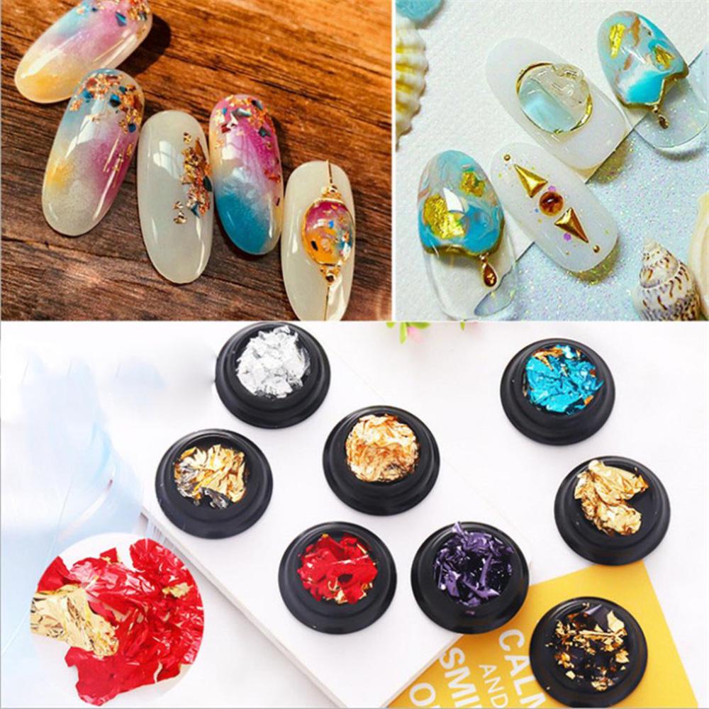 Nail Art Foil Paper Irregular Aluminum Nail Sticker Nails Manicure 3d