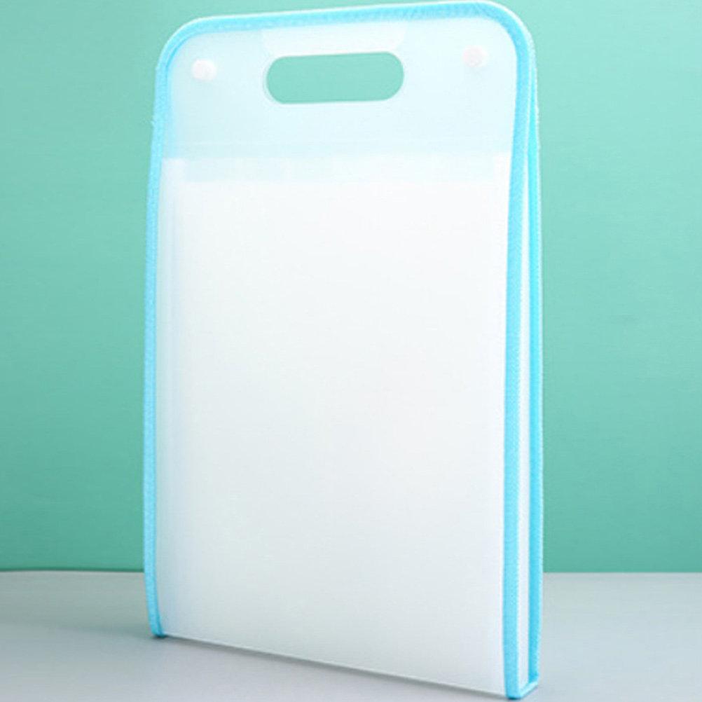 2Pcs Plastic Accordion File Folder Multipurpose Receipt Organizer with Dividers for A4 Files Currency Tickets Coupons Office
