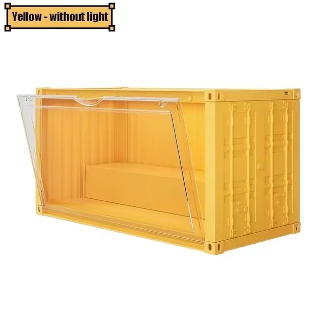 Doll Toy Storage Box with Light Blind Box Display Stand Dustproof Stackable Organizer Case for Figures Showcase Organizer Boxes