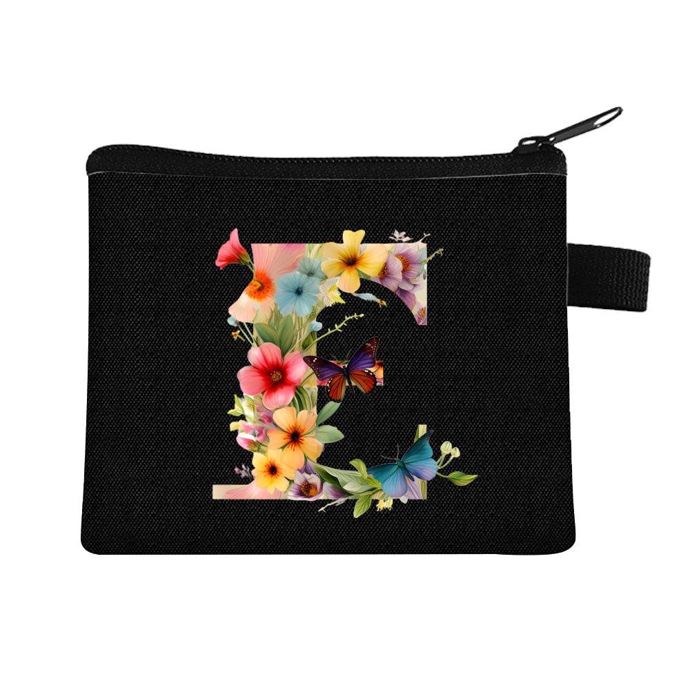 Letter Printed Children'S Change Bag Student Polyester Card Bag Simple Coin Storage Bag Portable Card Bag