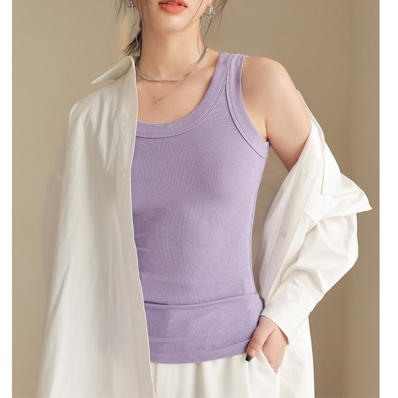 Women Sleeveless U Neck Tees T Shirt Ladies Tee Shirt Street Vest Wear Top