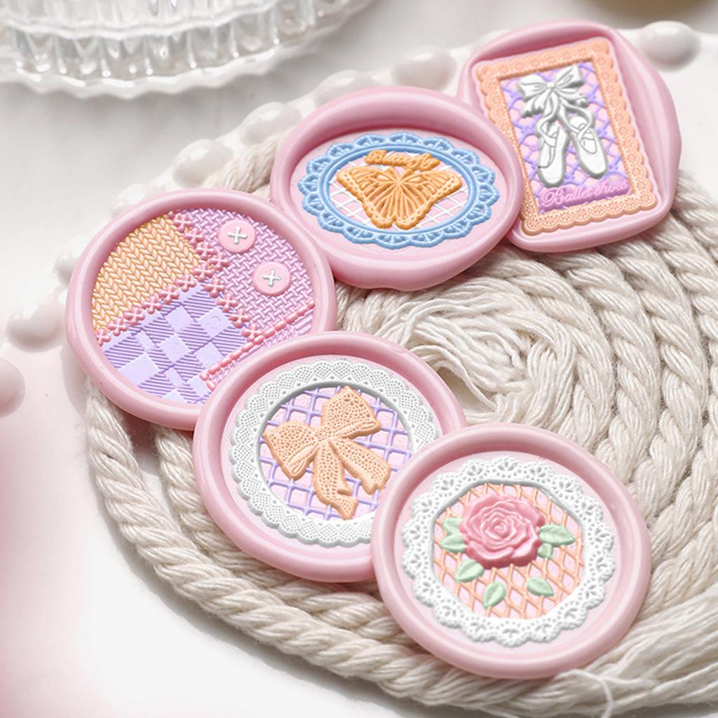 Lace Series Wax Stamp DIY Handicraft Practical Tool Artifact Supplies for Children Adult DIY Crafts Household Supplies