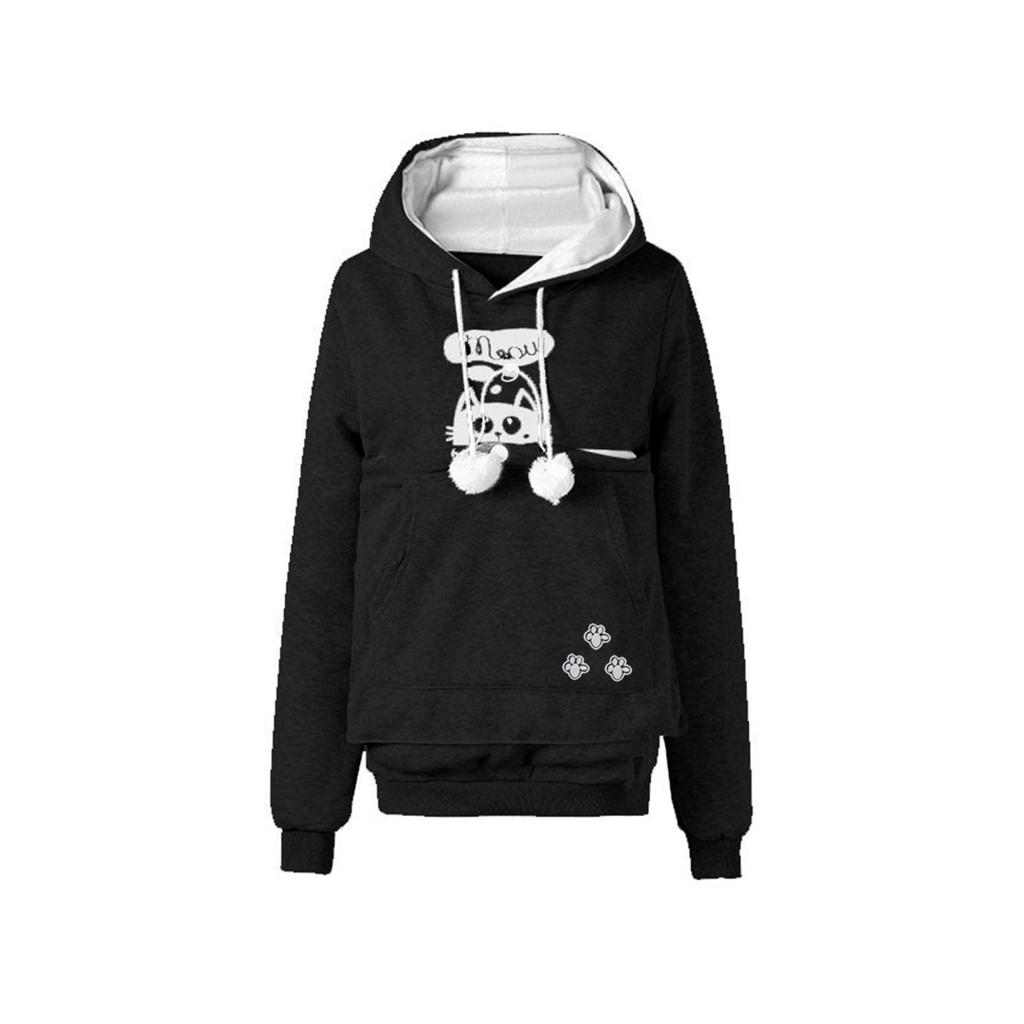 Women's Casual Animal Print Long Sleeve Plus Size Hoodie