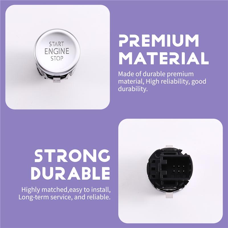 For VW Passat 2015-2017 Car Ignition Stop Start Button Switch Engine Start Switch One Button Start Switch 3GD959839 как