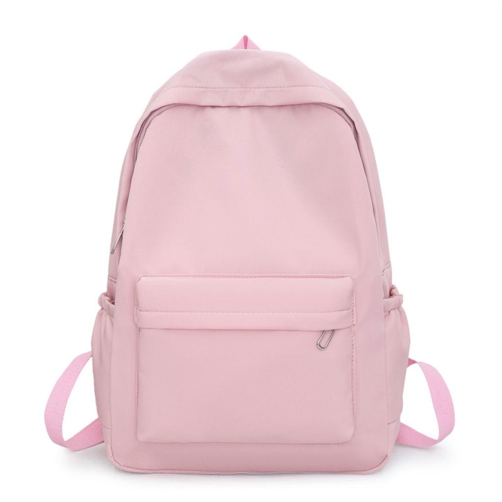 Casual Large Capacity Backpack Fashionable Girls Solid Color College Student Backpack Travel Backpack