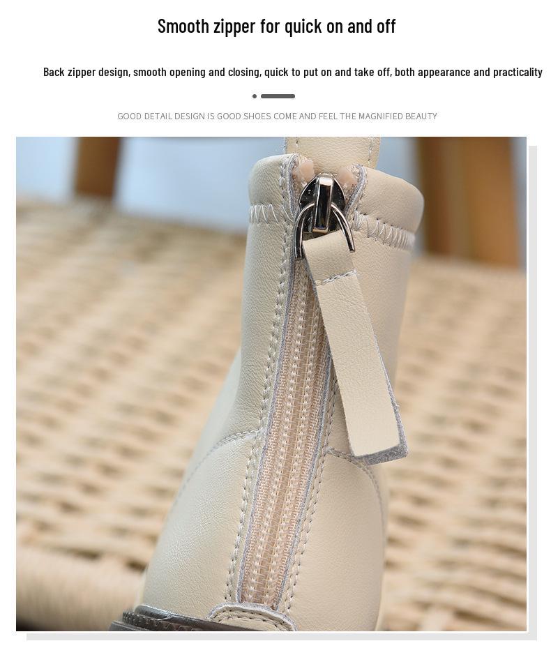 Vattentäta Läder Bomullsstövlar för Flickor - Höst/Vinter 2025 Martin-stil