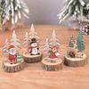 New Christmas Wooden Tree Desktop Ornament & Santa Claus Decor