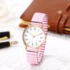Watch with Bellows Available In Multiple Stretchable Stainless Arabic Clear Quartz Adjustable Suitable for Seniors and Birthday Gift Women's Strap,