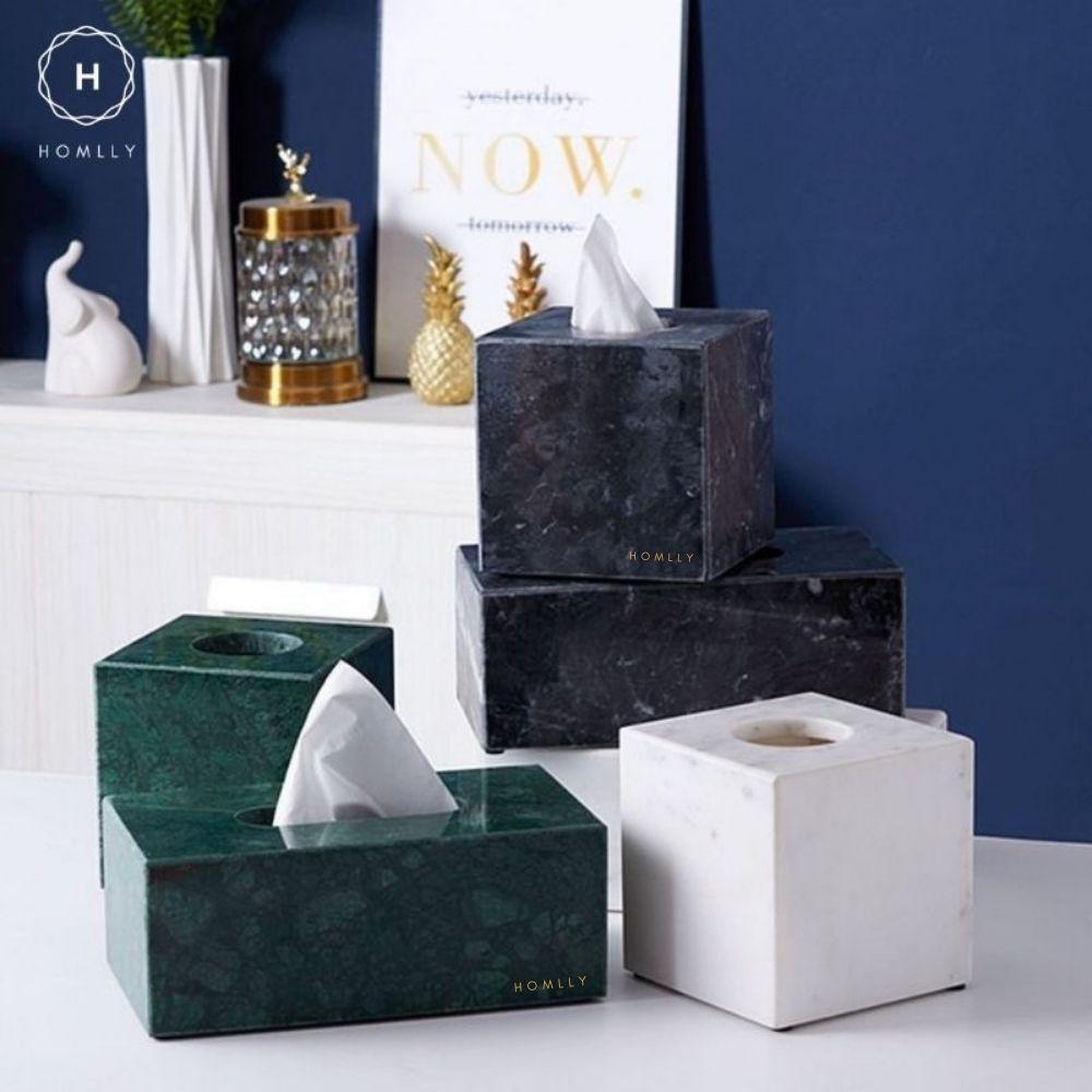Homlly Marbi 100% Real Marble Tissue Box Holder