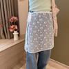 Elastic Lace Slack Stacking With Skirt Women'S High Quality Fresh And Sweet Fart Curtain Flower Apron