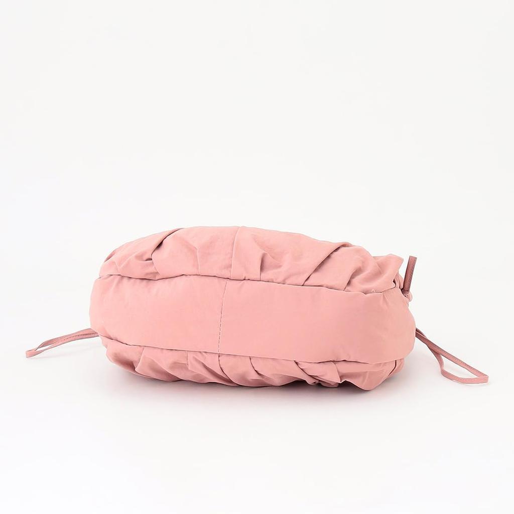 Maison Vert Leichte geraffte rosa One-Shoulder-Tasche, Klein, (50)