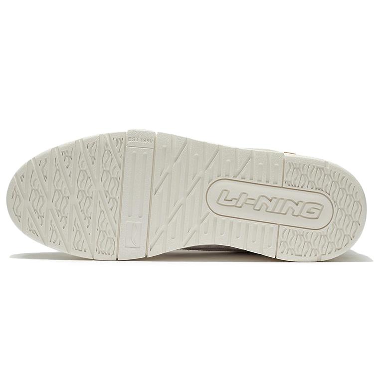 New LiNing 001 BTC BTC Slip Resistant Cushioning Wear Resistant Lightweight Low Top Skateboard Shoes Women's Mist White AGCS024-2