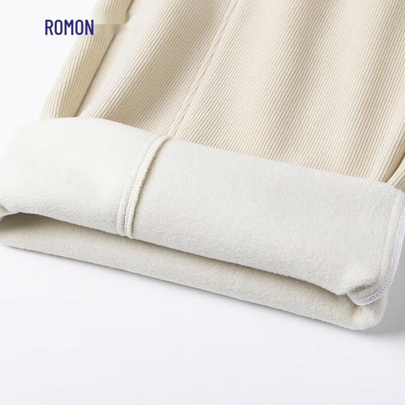 ROMON Unisex 3A Antibacterial Fleece-Lined Straight-Leg Casual Pants