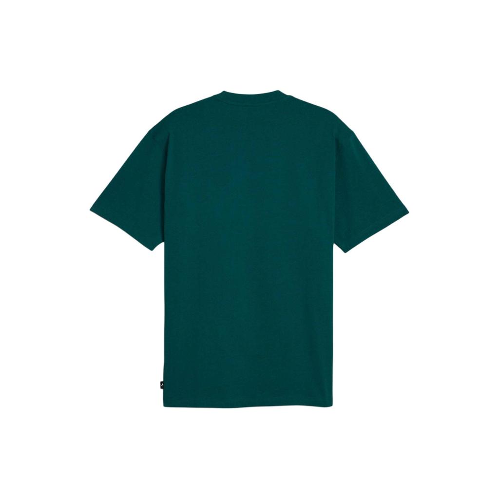 Puma Letter Print Loose Casual Sports Crew Neck Short Sleeve T-Shirt Men Tops Green 624049-43