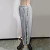 Women's Pant High Waisted Loose Casual Letter Printed Spliced Wide Leg Pants