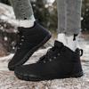 Unisex Cotton Shoes Plush High-top Snow Boots Men Women Warm Winter Hiking Sneakers Non-slip Casual Sports Shoes