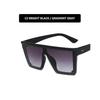 (grigio chiaro) Lebanghui Nuova Tendenza Montatura Grande Monoblocco Occhiali da Sole Uv400 Street Shooting Occhiali da Sole Maschili/Femminili Retrò