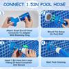 Universal Swimming Pool Hose Connector 2 Rubber Adapters 4 Stainless Clamps Secure Pool Maintenance Tool