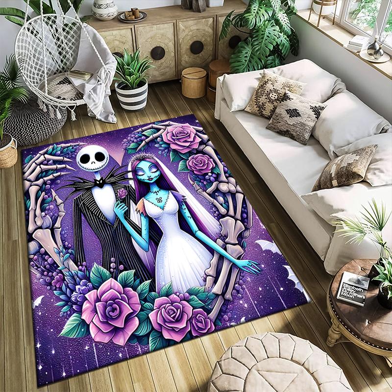 1PC The Nightmare Before Christmas Rug - Home Decoration Carpet For Living Room Bedroom Flooring Computer Chair Area Rug