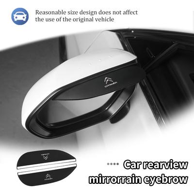 For 2pcs Car Side Rearview Mirror Rain Eyebrow Sun Visor Protector C4 C3 C5 C1 C2 C6 C4L DS3 DS4 Berlingo Picasso Jumper