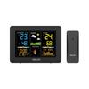  Wireless Digital Weather Station RCC Atomic Alarm Clock Calendar Temperature Humidity Moon Phase Barometer Forecast Sensor