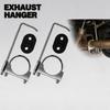 Rear Muffler Exhaust Clamp with Hanger 2.5/3 Inch Universal Rubber Exhaust Hangers for Car Truck Exhaust Pipe Replacement