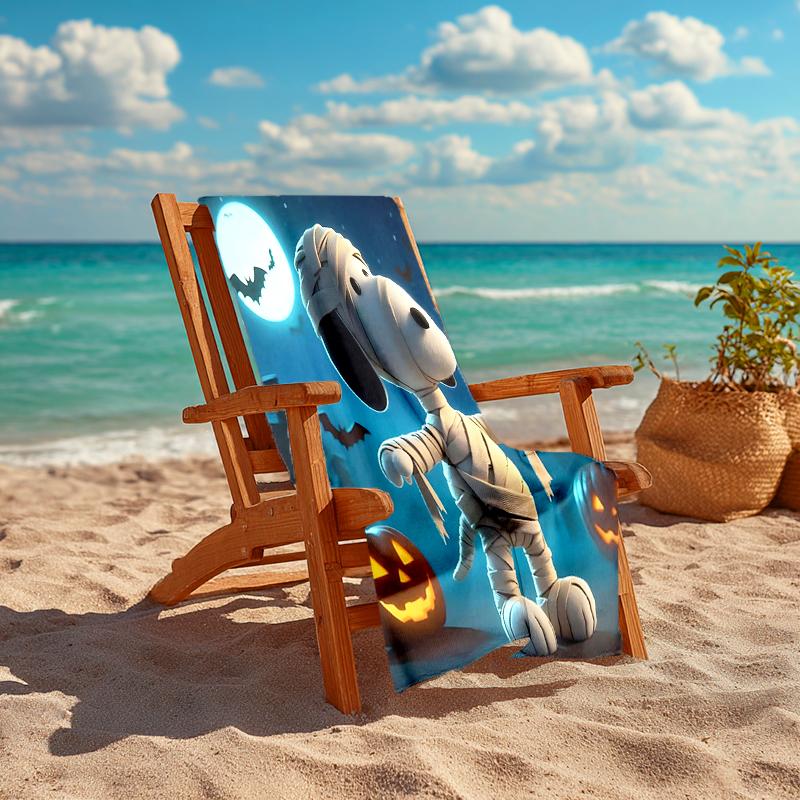 1Pc Snoopy Halloween Mummy Night Beach Towel Quick Dry Multiuse For Beach Pool Gym Yoga Home Travel Christmas Halloween Xmas Gift S1476