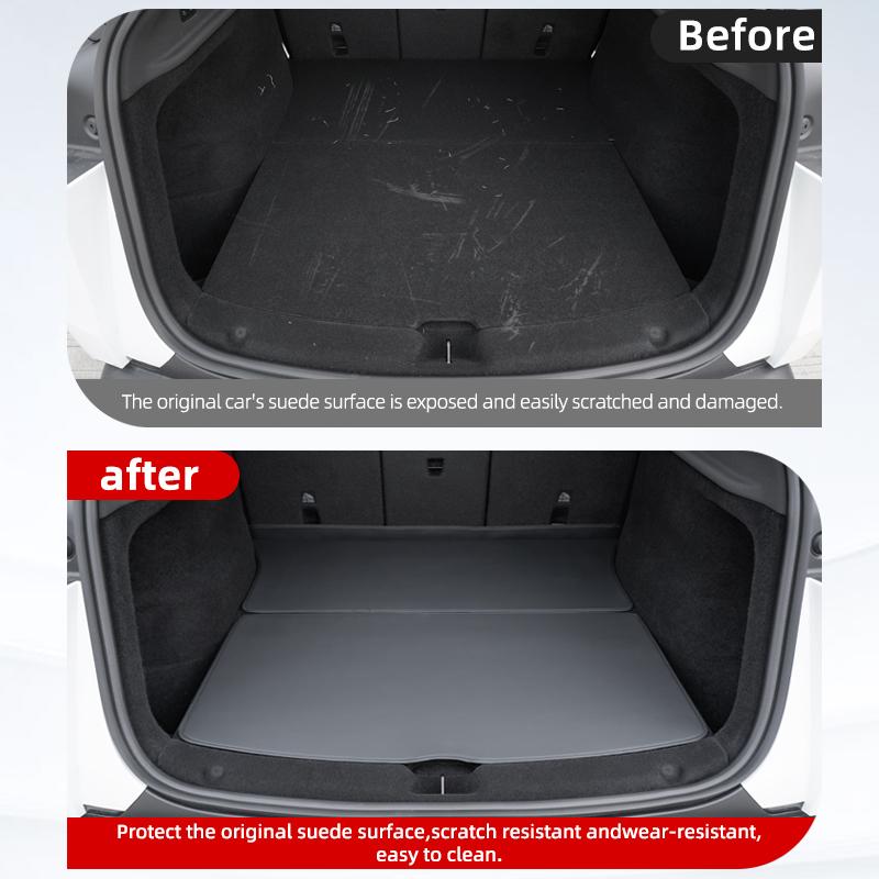 For Tesla Model Y Juniper Trunk Mat Full Coverage Trunk Both Side Guards Seat Backrest Protective Pad Cargo Liner Protective Pad