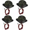 DC 3-24V Electronic Buzzer Alarm Sounder Continuous Beep 4Pcs (Black) SFM-27-I