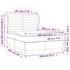 Vidaxl Continental Bed With Mattress, Black, Fabric 140X200 Cm