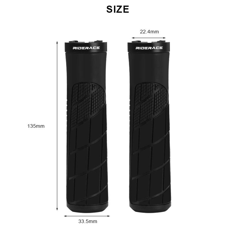 1 pereche de mânere pentru biciclete, ergonomice, anti-alunecare, cu absorbție a șocurilor, capac pentru ghidon de bicicletă de munte, cauciuc moale, confortabil, blocare unică