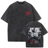 Washed Vintage Rock Band Korn Freak on A Leash Double Sided Print T Shirt Men Gothic Casual Oversized Tees Unisex Summer Tshirt