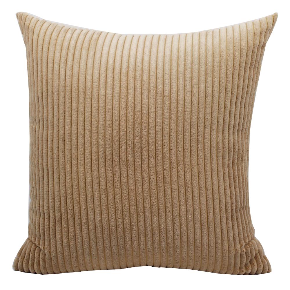 Supersoft Corduroy Cushion Cover Solid Striped Throw Pillow Covers Decorative Pillow Case for Sofa Bed Living Room Decoration