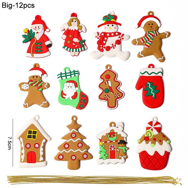 Gingerbread Man Ornaments Xmas Tree Hanging Pendant 2025 Merry Christmas Decorations for Home 2025 New Year Gift Navidad Noel