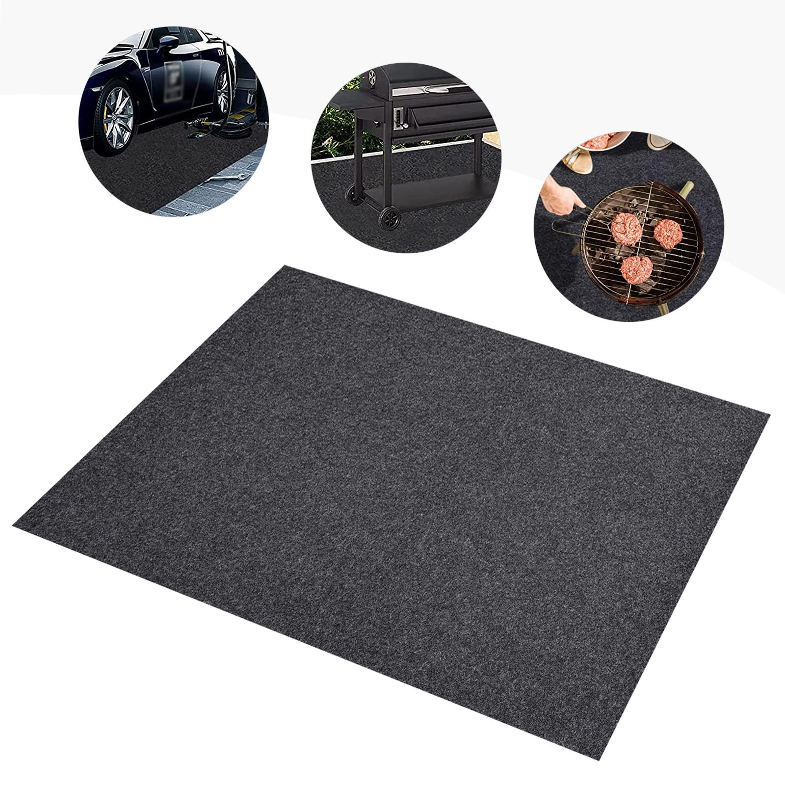 

74*72 Inch Large Square Hot Tub Floor Protection Mat, Gray Absorbent Foldable Household Equipment Pad, Ultra-thin Car Repair Pad United States