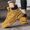 Men's Tooling Martin Boots Autumn New Leather Thick Sole Heightening Outdoor Sports Mountaineering High Top Martin Boots Men's Boots