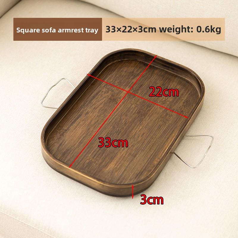 New Chinese Style Bamboo Folding Tray Anti Slip Tea Tray Sofa Armrest Table Space Saving Cheese Plate