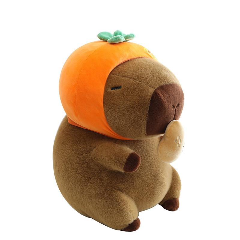 Peanut Capybara Persimmon Plush Toy Cartoon Stuffed Animal Doll Gift Decoration