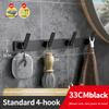 YUNJIEYA Black/White Door Hooks Clothes Hook Hanger Shelf Organizer Storage Shelf Shower Wall Rack Kitchen Bathroom Accessories