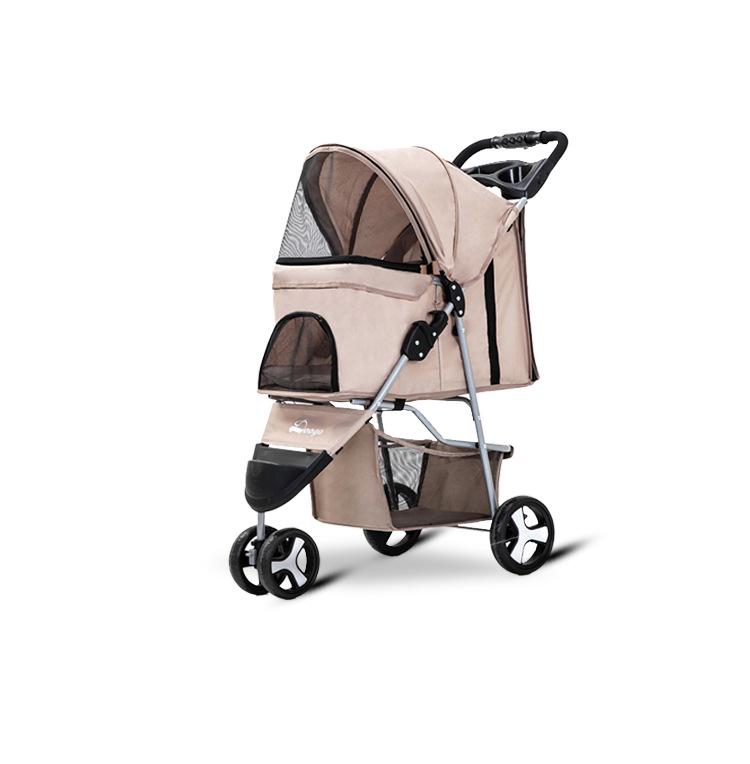 

Трехколесная легкая прогулочная коляска для маленьких и средних собак и кошек, складная и универсальная конструкция 82*38*19 cm